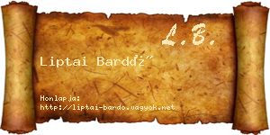 Liptai Bardó névjegykártya